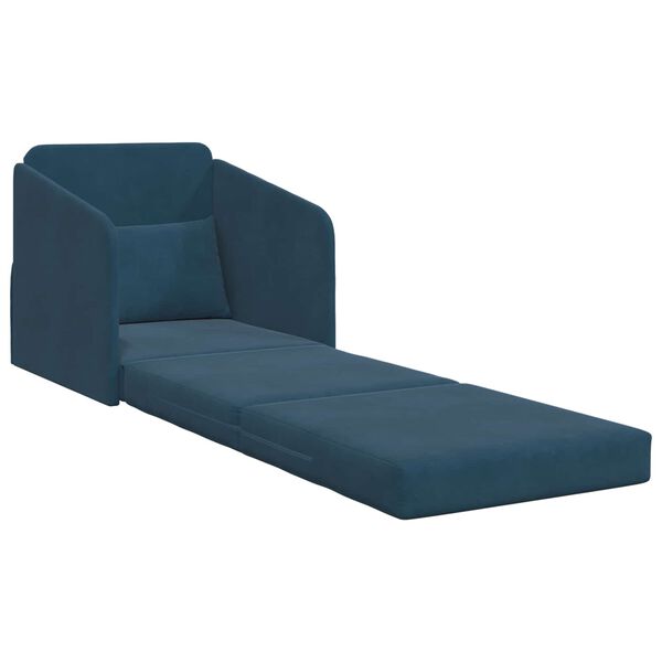 vidaXL Schlafsofa Blau 65 x 80 x 83 cm Samt