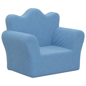 vidaXL Kindersofa Blau Weich Pl&uuml;sch