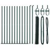 vidaXL Zaun mit Pfosten Grün 1,2 x 25 m PVC-beschichteter Stahl