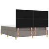 vidaXL Boxspringbett mit Matratze Taupe 180 x 200 cm Stoff