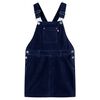 vidaXL Kinder-Latzkleid Cord Marineblau 104