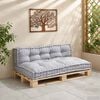 vidaXL Pallet Sofa Kissen 2 pcs Grau 120 x 80 x 38 cm Stoff