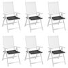 vidaXL Gartenstuhl-Kissen 6 Stk. Anthrazit 40x40x3 cm Oxford-Gewebe