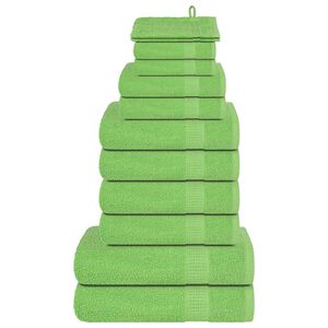vidaXL 12-tlg. Handtuch-Set FROGN Apfelgr&uuml;n 360 g/m&sup2;