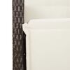 vidaXL 7-tlg. Garten-Essgruppe mit Kissen Braun Poly Rattan