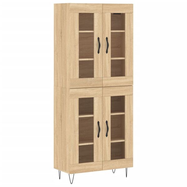 vidaXL Highboard Sonoma-Eiche 69,5x34x180 cm Holzwerkstoff
