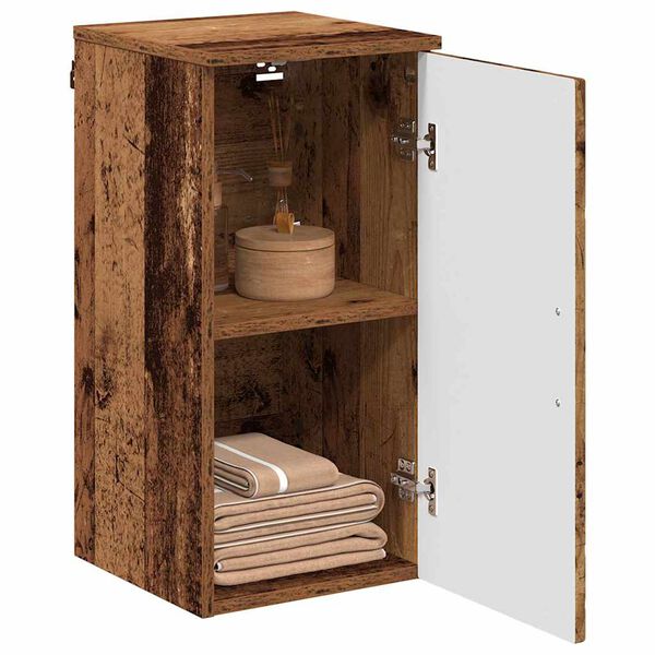 vidaXL Badezimmerschrank Wandmontiert Altholz 30 x 31,5 x 61 cm