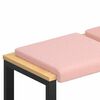 vidaXL Bankkissen 2 pcs Sherpa-Stoff Rosa Tiefe 35 cm