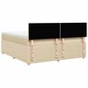 vidaXL Boxspringbett mit Matratze Creme 180x200 cm Stoff