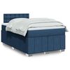 vidaXL Boxspringbett mit Matratze Blau 120x200 cm Stoff