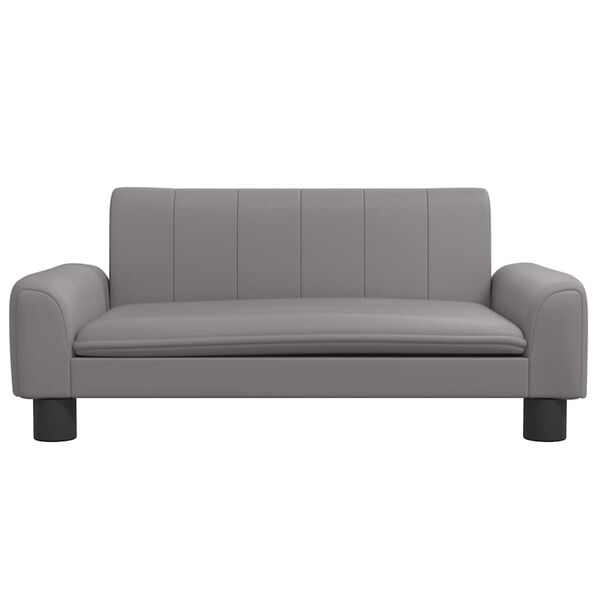 vidaXL Kindersofa Grau 70x45x30 cm Kunstleder