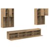vidaXL TV-Wandschrank-Set mit LED-Lichtern mit LED 7 pcs Artisan-Eiche