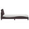 vidaXL Bett mit Matratze Dunkelbraun 90x200 cm Stoff