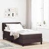 vidaXL Boxspringbett mit Matratze Dunkelbraun 90 x 190 cm Stoff