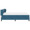 vidaXL Boxspringbett mit Matratze Dunkelblau 140 x 190 cm Samt
