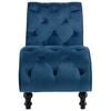 vidaXL Chaiselongue Blau Samt