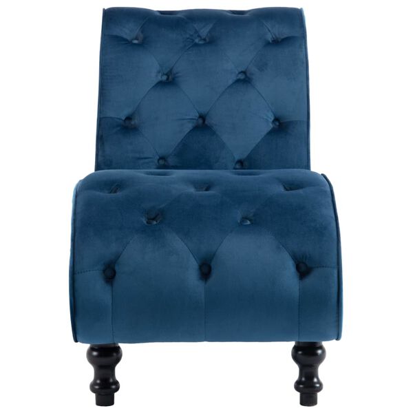vidaXL Chaiselongue Blau Samt