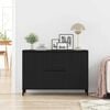 vidaXL Sideboard Schwarz Eichen-Optik 104 x 35 x 70 cm Holzwerkstoff