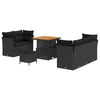 vidaXL Gartensofa-set 8 stk. Schwarz Poly-Rattan