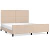 vidaXL Bettgestell mit Kopfteil Cappuccino-Braun 180x200 cm Kunstleder