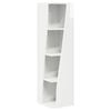 vidaXL Eckschrank Hochglanz Wei&szlig; 27,5x27x102cm Holzwerkstoff
