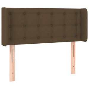 vidaXL Kopfteil mit Ohren Dunkelbraun 83x16x78/88 cm Stoff