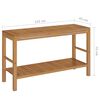 vidaXL Waschtisch Massivholz Teak mit Waschbecken Marmor Creme