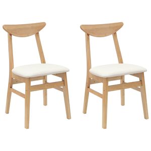 vidaXL Esszimmerst&uuml;hle 2 pcs Natur 42 x 47.5 x 81 cm