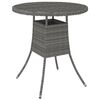 vidaXL Gartentisch Grau 70x70x73 cm Poly Rattan