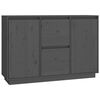 vidaXL Sideboard Grau 111x34x75 cm Massivholz Kiefer