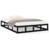 vidaXL Massivholzbett Schwarz 120x190 cm