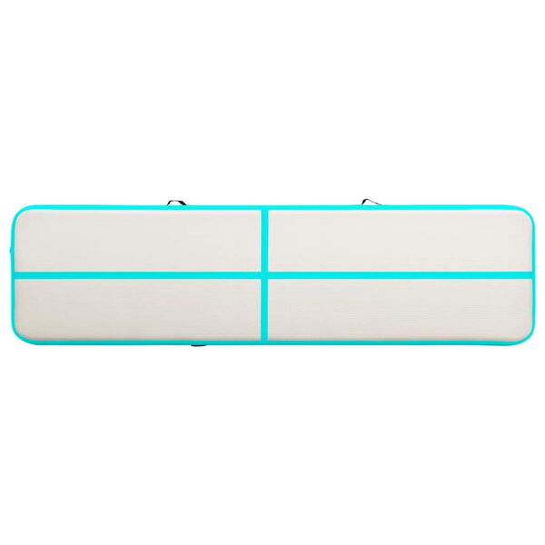 vidaXL Aufblasbare Gymnastikmatte mit Pumpe 800x100x20 cm PVC Gr&uuml;n