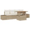 vidaXL Gartensofa-set 5 Stk. Beige und Creme