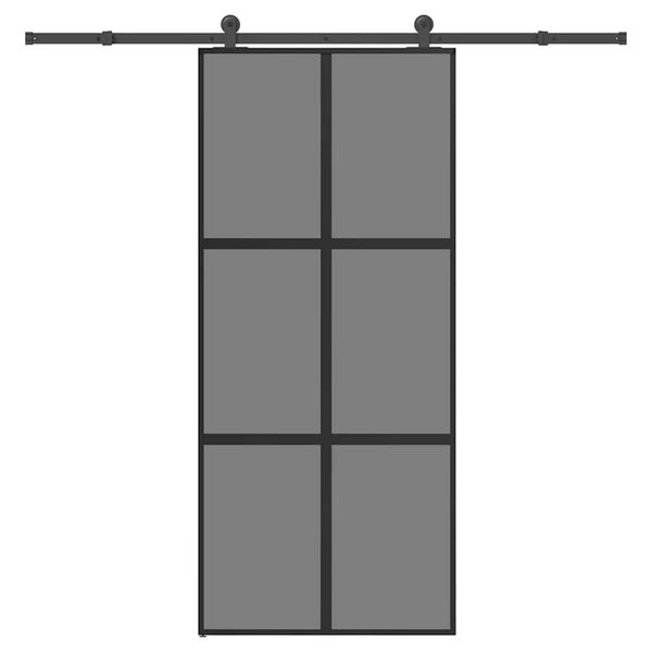 vidaXL Schiebet&uuml;r mit Beschlag 90x205 cm Hartglas & Aluminium