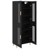 vidaXL Highboard Schwarz Eichen-Optik 69,5 x 34 x 180 cm Holzwerkstoff