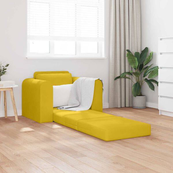 vidaXL Schlafsofa Gelb 98 x 71 x 83 cm Samt