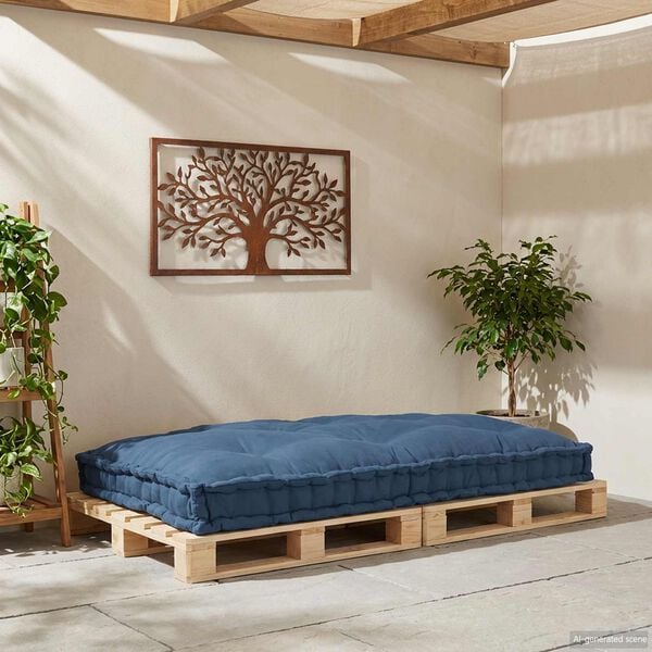 vidaXL Pallet Sofa Kissen Indigo 120 x 80 x 12 cm Stoff