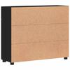 vidaXL Sideboard mit Regal Schwarz 88,5 x 30,5 x 73 cm Holzwerkstoff