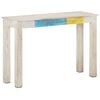 vidaXL Konsolentisch Wei&szlig; 115x35x77 cm Raues Mangoholz