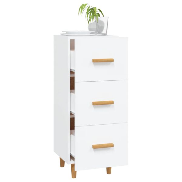 vidaXL Sideboard Weiß 34,5x34x90 cm Holzwerkstoff