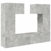 vidaXL 6-tlg. TV-Schrank-Set Betongrau Holzwerkstoff