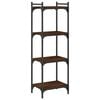 vidaXL B&uuml;cherregal 4 B&ouml;den Braun Eiche-Optik 40x30x120cm Holzwerkstoff