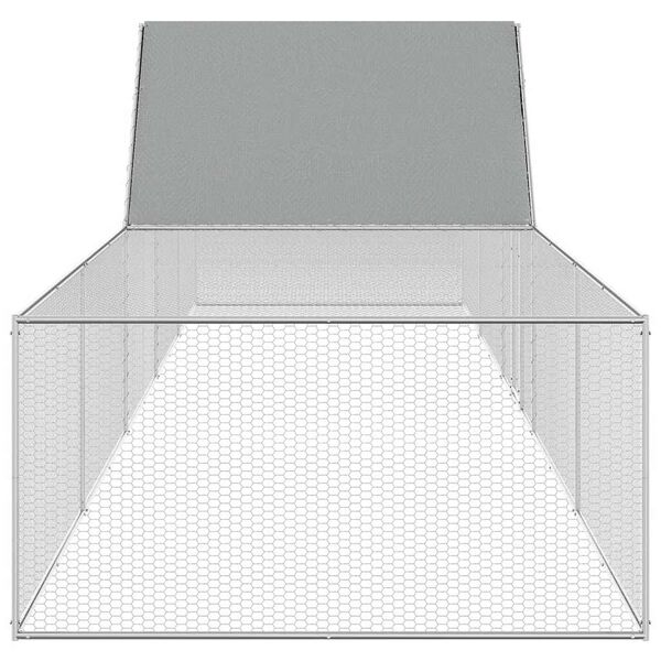 vidaXL H&uuml;hnerstall 10x2x2 m Verzinkter Stahl