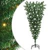 vidaXL Umgedrehter Kunst Weihnachtsbaum mit Kugelset Gr&uuml;n 150 cm PVC