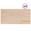 vidaXL Tischplatten 4 Stk. 100x50x1,7 cm Rechteckig Massivholz Kiefer