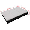vidaXL Outdoor-Lounge-Bett mit Auflagen Poly Rattan Schwarz