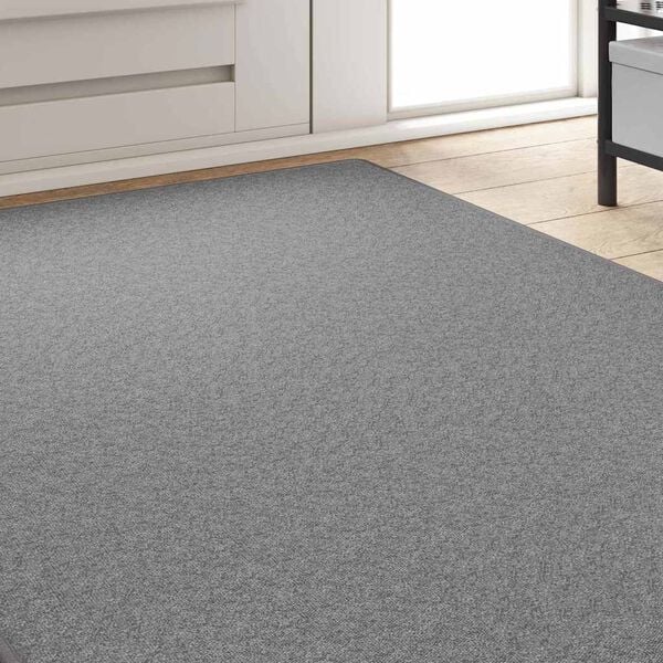 vidaXL Teppichl&auml;ufer Hellgrau 100 x 300 cm 100% Polypropylen