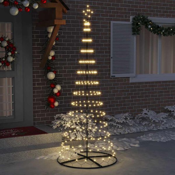 vidaXL LED-Weihnachtsbaum mit 295 LEDs Warmes Wei&szlig; 250 cm Metall