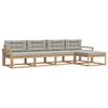 vidaXL Outdoor-Sofagarnitur 4 stk. Wei&szlig; und Hellgrau Polyester