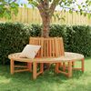 vidaXL Baumb&auml;nke 2 Stk. Halbrund &Oslash;201 cm Massivholz Teak